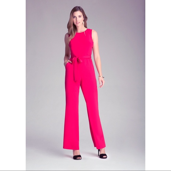 bebe pink jumpsuit